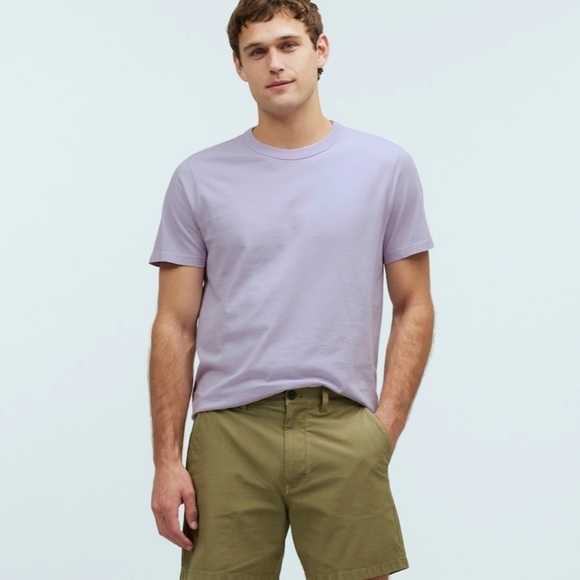 Madewell dusty lavender Garment-Dyed Allday Crewneck Tee - Picture 1 of 8